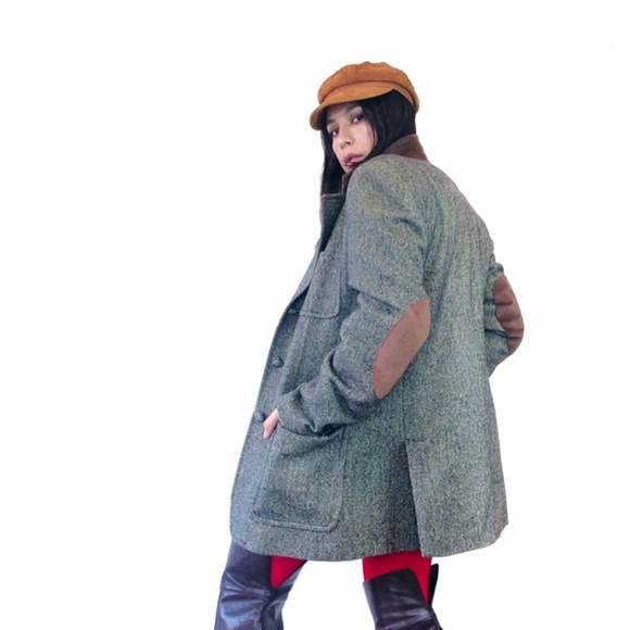 Ralph Lauren Jackets & Blazers - (SOLD) Vtg Ralph Lauren elbow patch wool coat